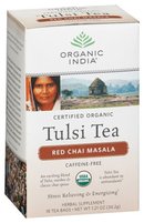 Organic India Tulsi Caffeine Free Tea, Red Chai Masala 
